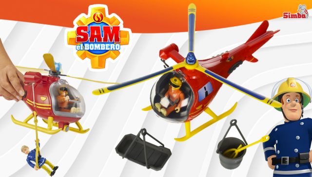 juguetes Sam El Bombero helicóptero Wallaby